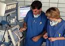 Anesthesiologist, Anesthesiologist Assistant, Anesthesia Assistant, viewing Drager Medical monitor